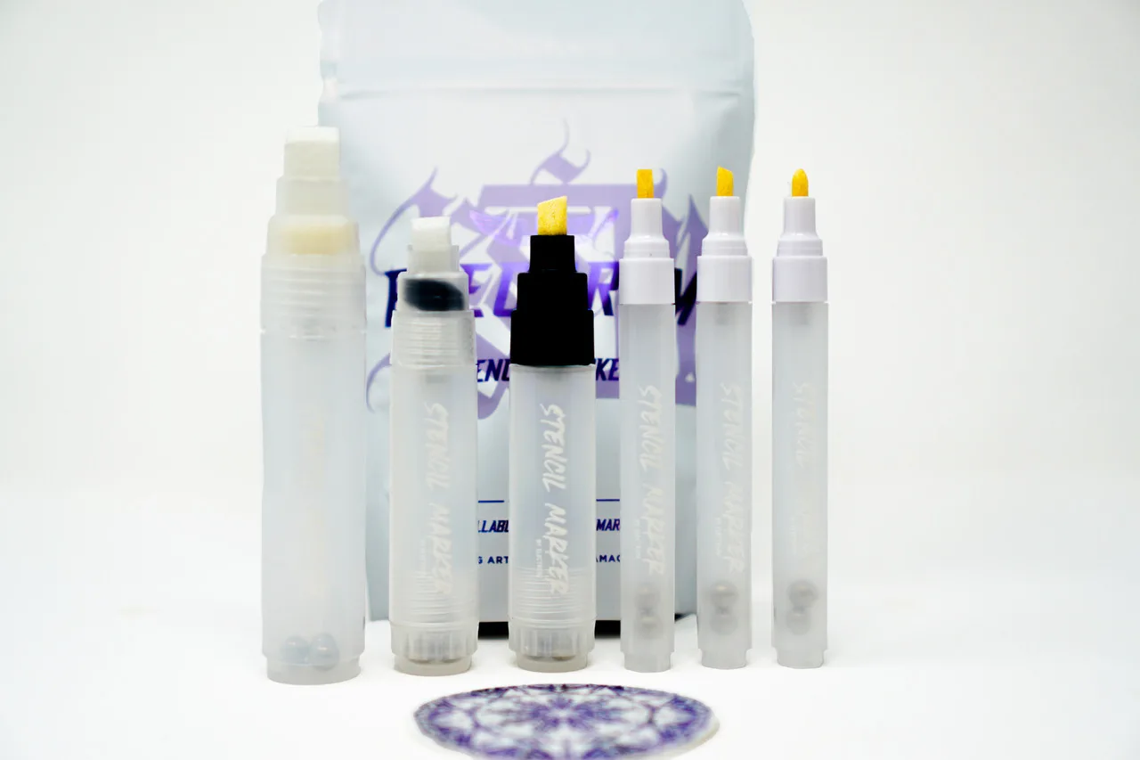 Electrum Refillable Stencil Lettering Markers (6 Pack) - Image 6